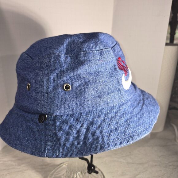 Nike Air Blue Bucket Hat with Draw String At Neck - Picture 5 of 6